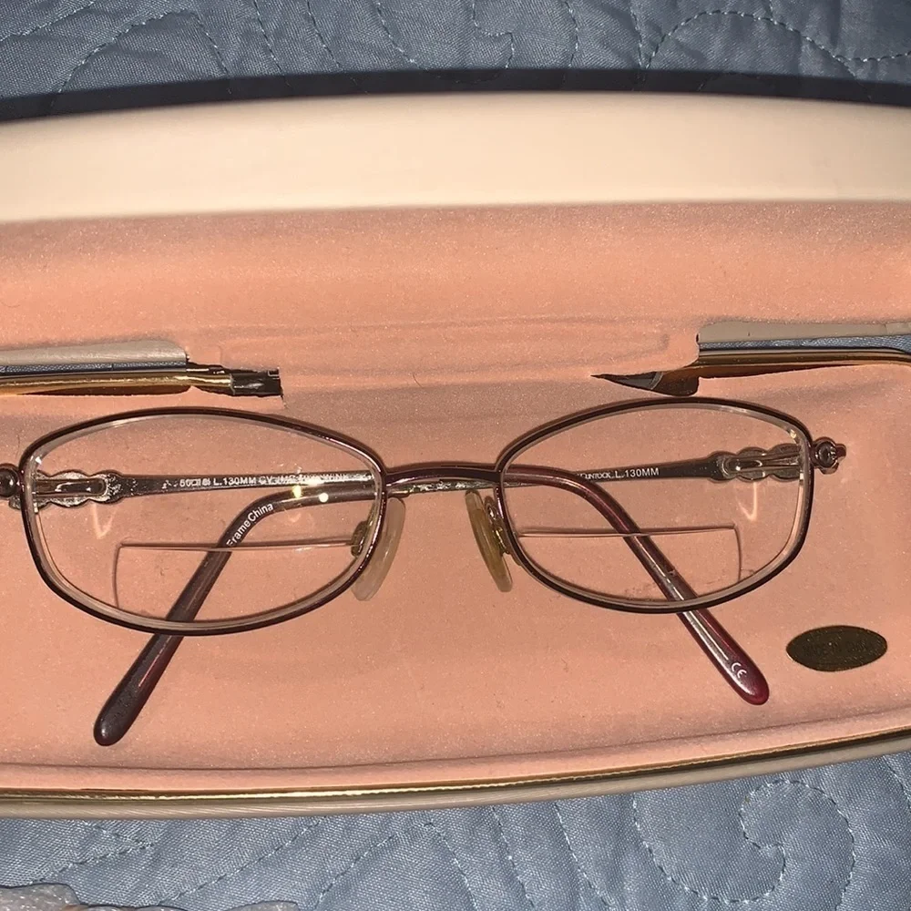 Jessica McClintock JMC Eyeglass Frame only Wine Color - Picture 3 of 13